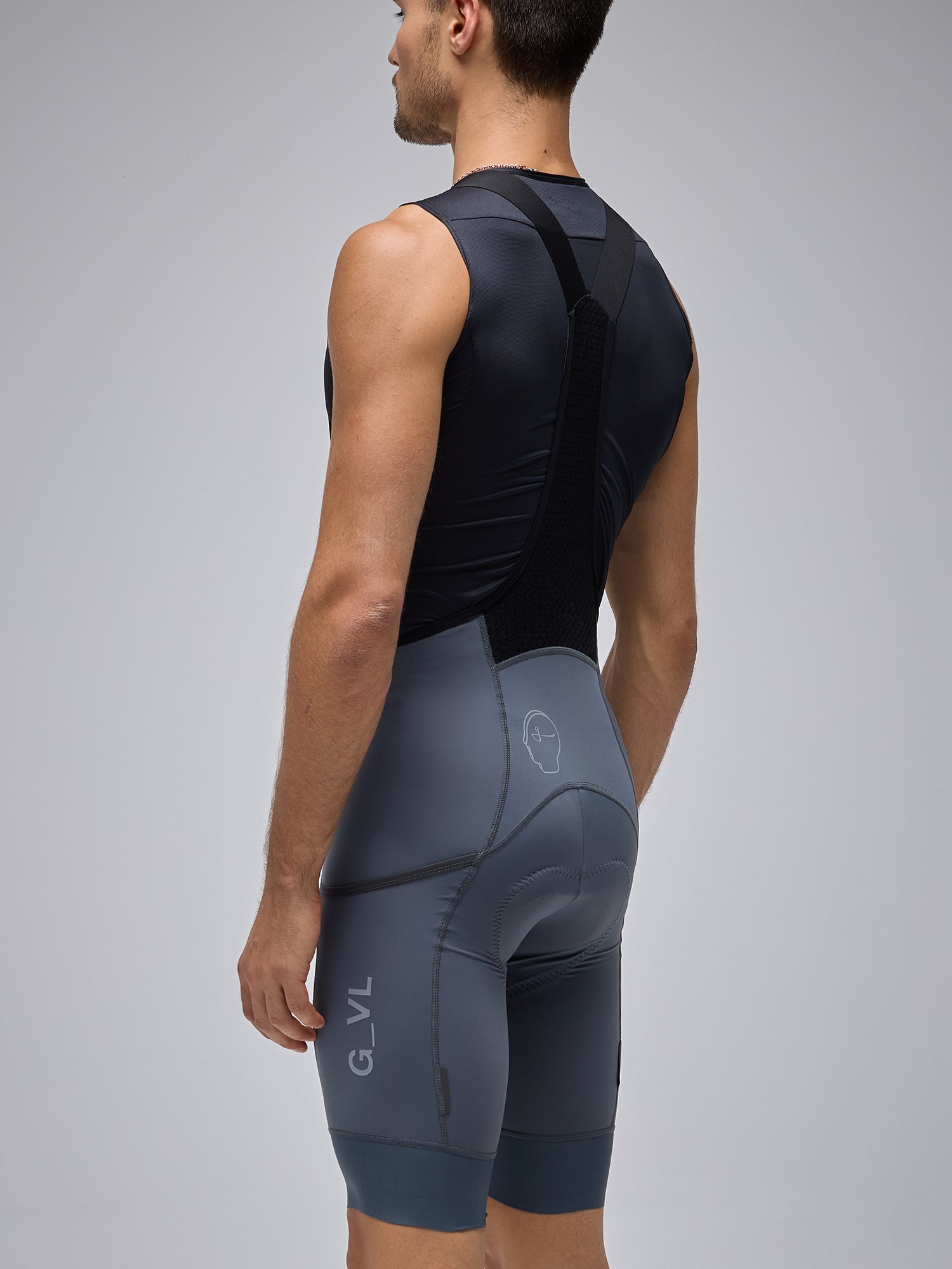 MEN'S ESSNTL CARGO BIB SHORTS - GREY