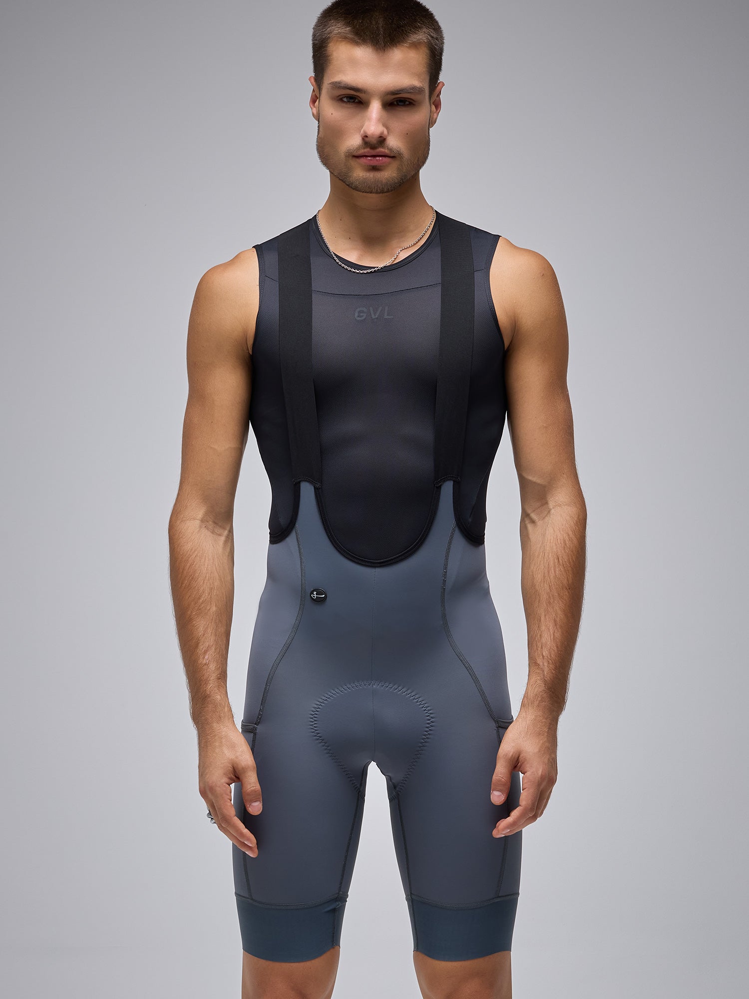 MEN'S ESSNTL CARGO BIB SHORTS - GREY