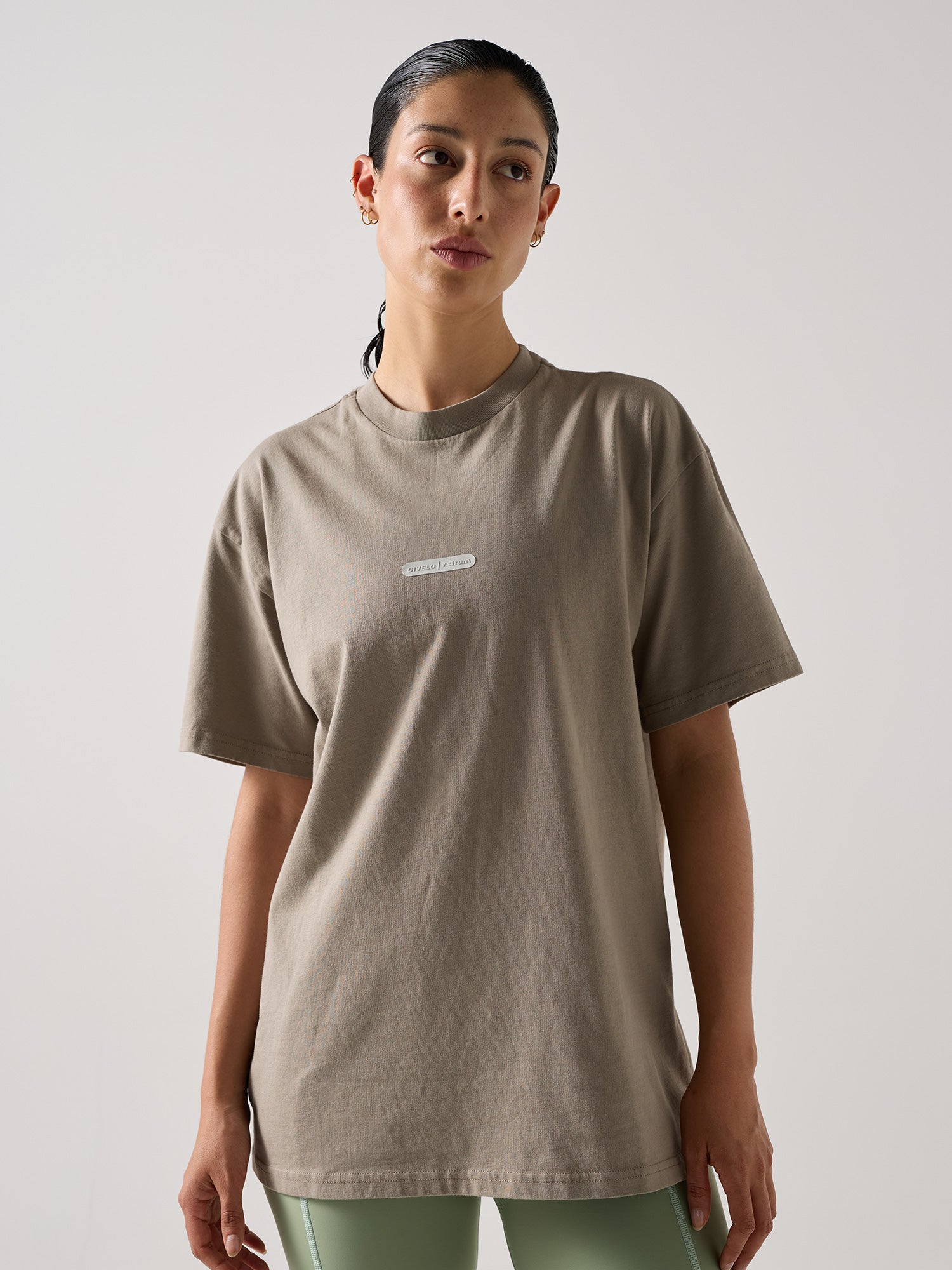 RACHEL STRUM x GIVELO OVERSIZED COTTON TEE - TAUPE