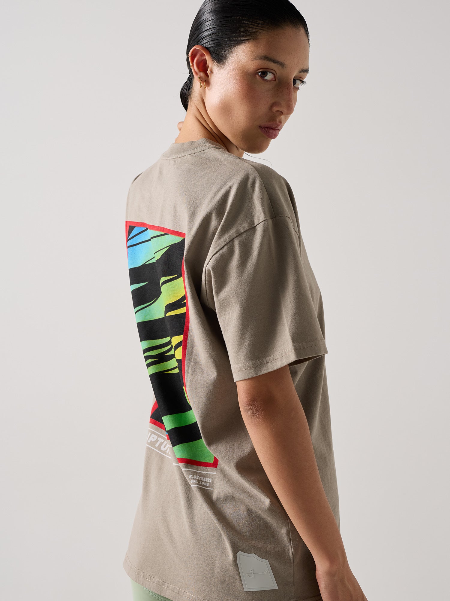 RACHEL STRUM x GIVELO OVERSIZED COTTON TEE - TAUPE