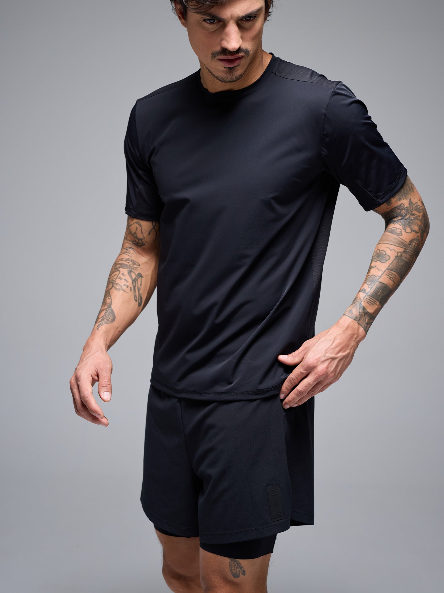 MEN'S FLOW 2-IN-1 SHORTS - BLACK
