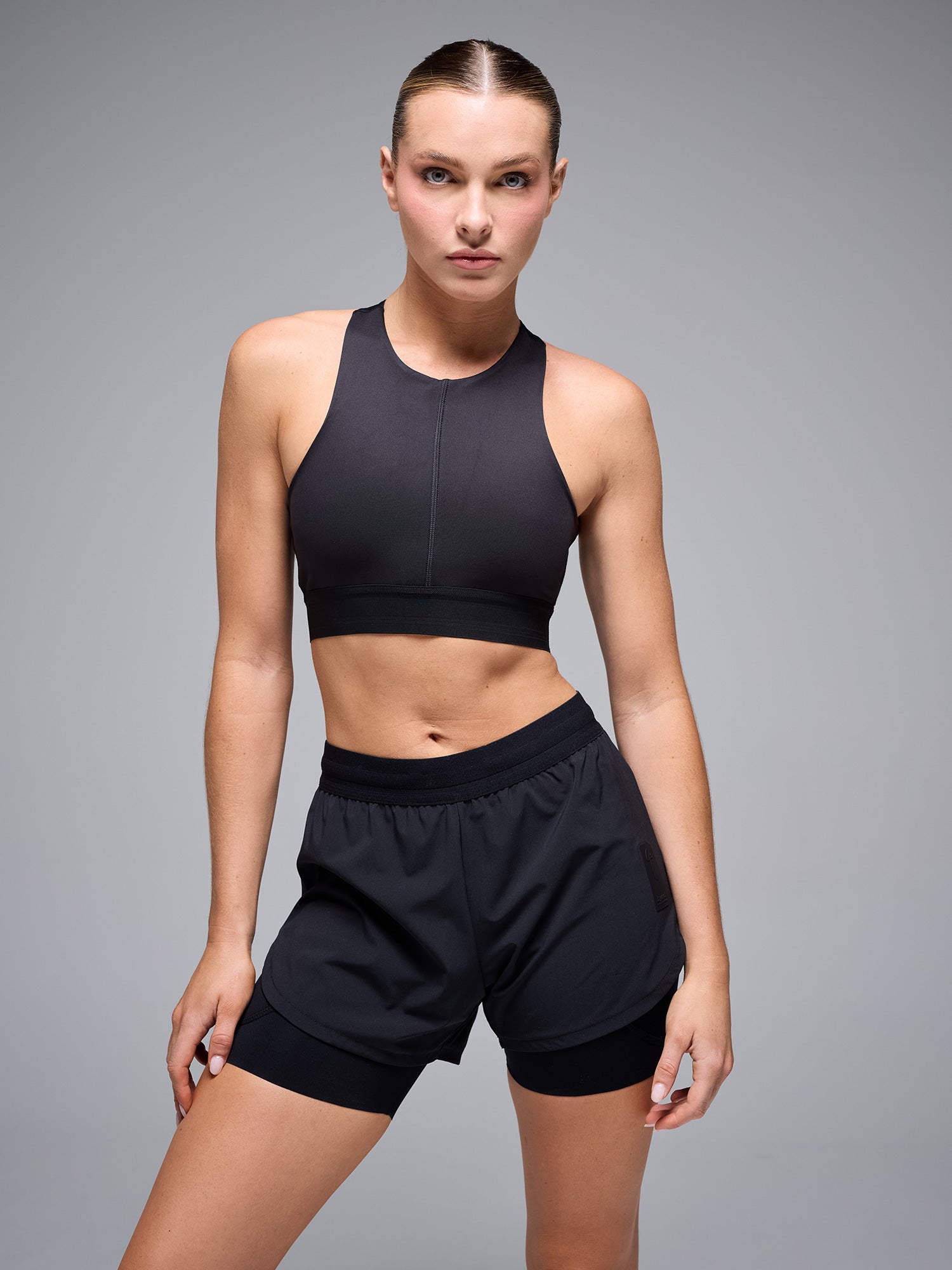 WOMEN'S FLOW 2-IN-1 SHORTS - BLACK