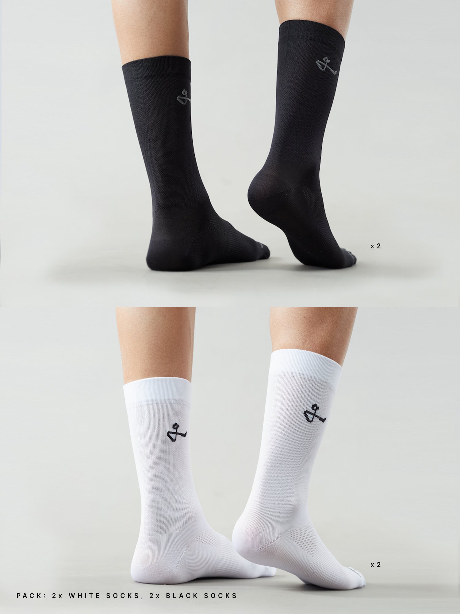 4PACK G-SOCKS CLASSIC (WHITE - BLACK)