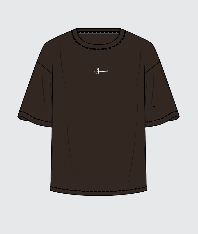 G90 OVERSIZED COTTON TEE - BROWN