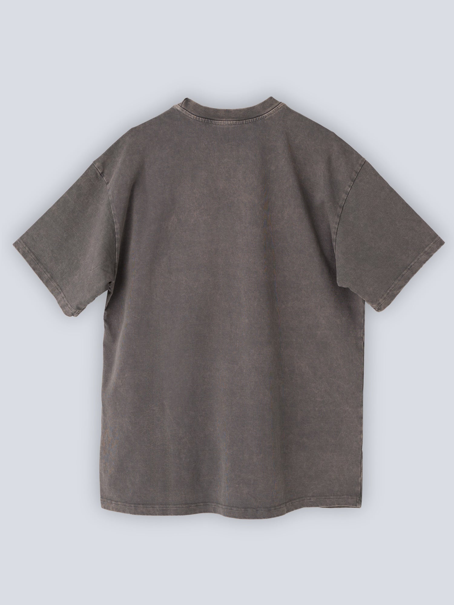 OVERSIZED ACID WASH COTTON TEE - GREY