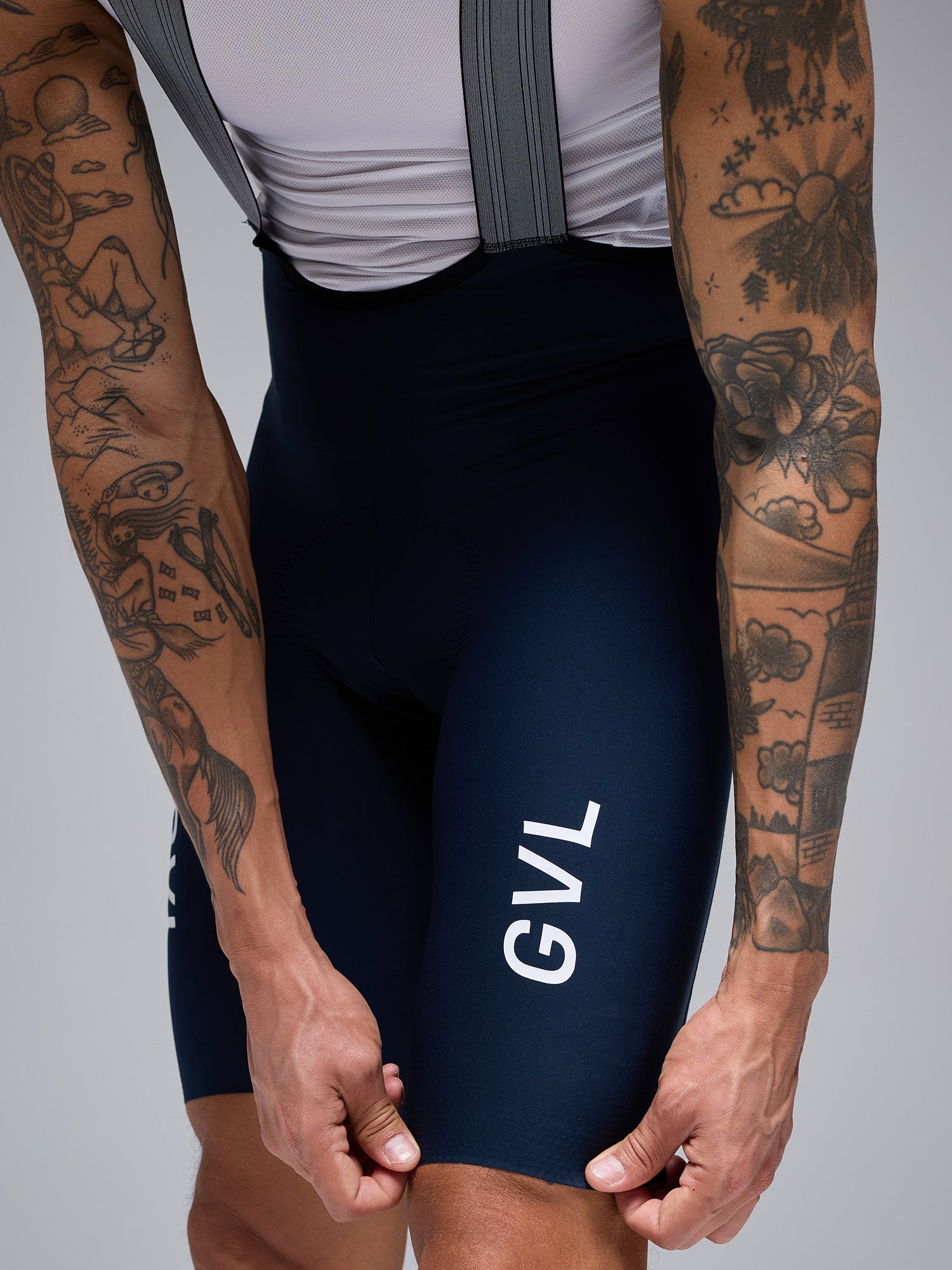 MEN’S LACEFLY 2.0 BIB SHORTS - NAVY