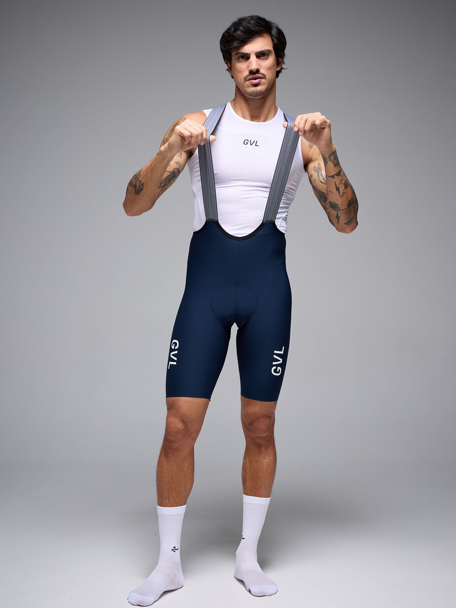 MEN’S LACEFLY 2.0 BIB SHORTS - NAVY