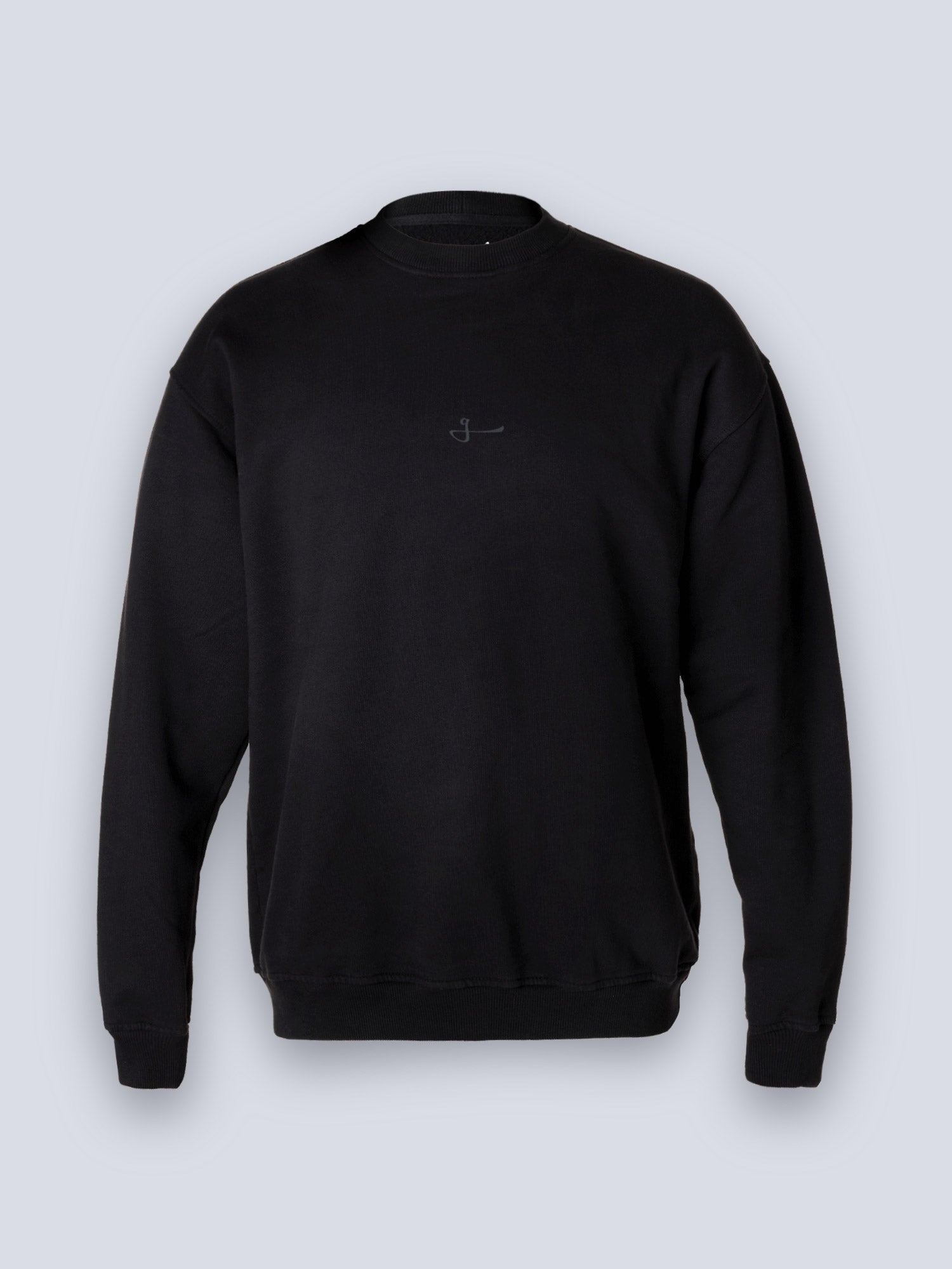 G90 COTTON CREW SWEATER - BLACK