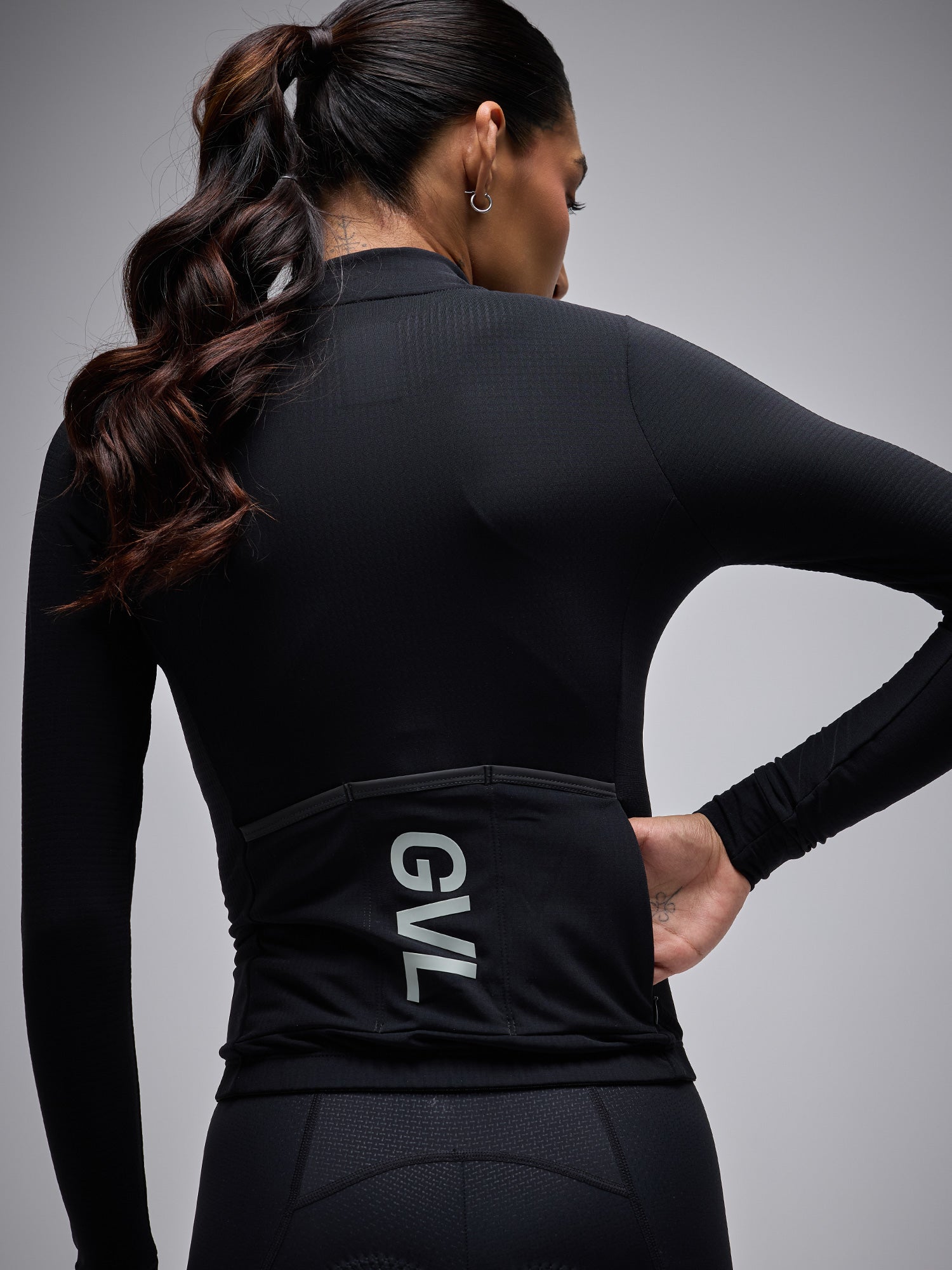 MODERN CLASSIC LS THERMAL GRID JERSEY - BLACK