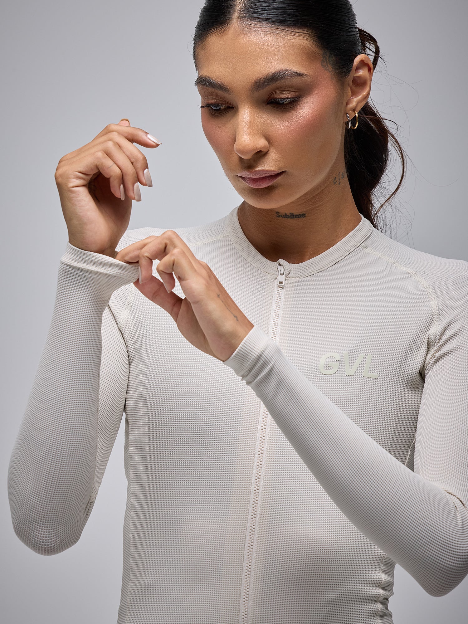 MODERN CLASSIC WAFFLE LS JERSEY - MOON