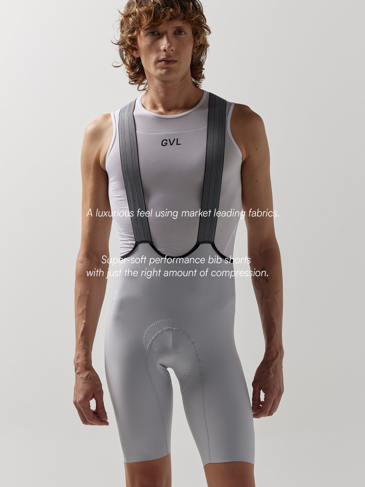 HERREN LACEFLY BIB SHORTS ASHES